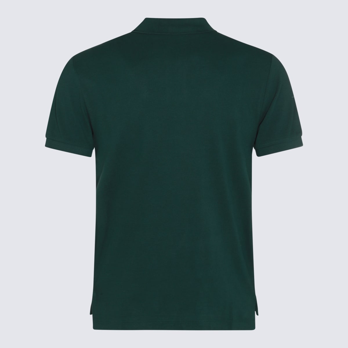 Shop Polo Ralph Lauren Dark Green Cotton Polo Shirt In College Green