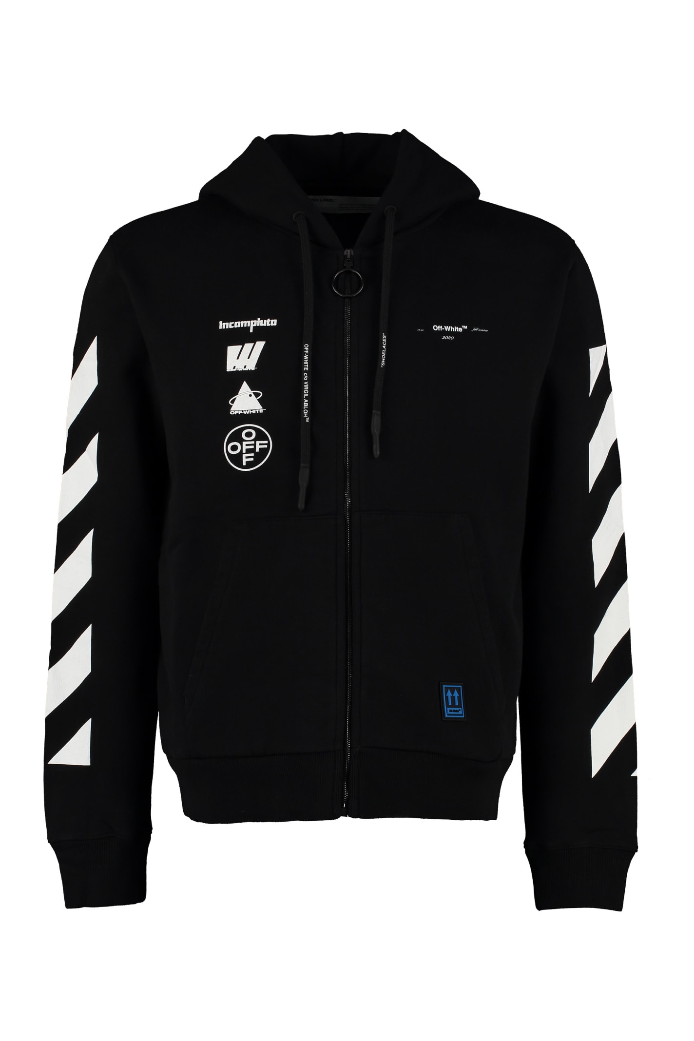 off white zip up jacket
