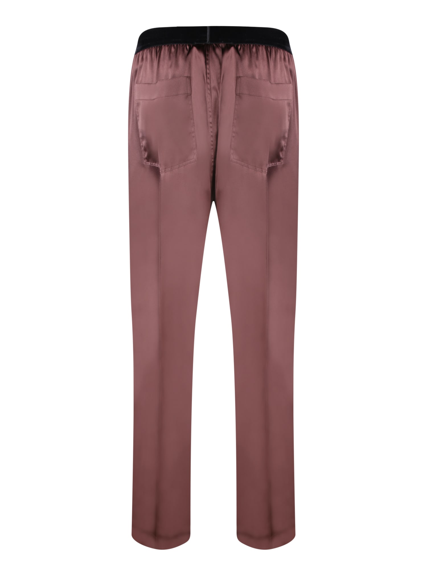 Shop Tom Ford Brown Silk Trousers