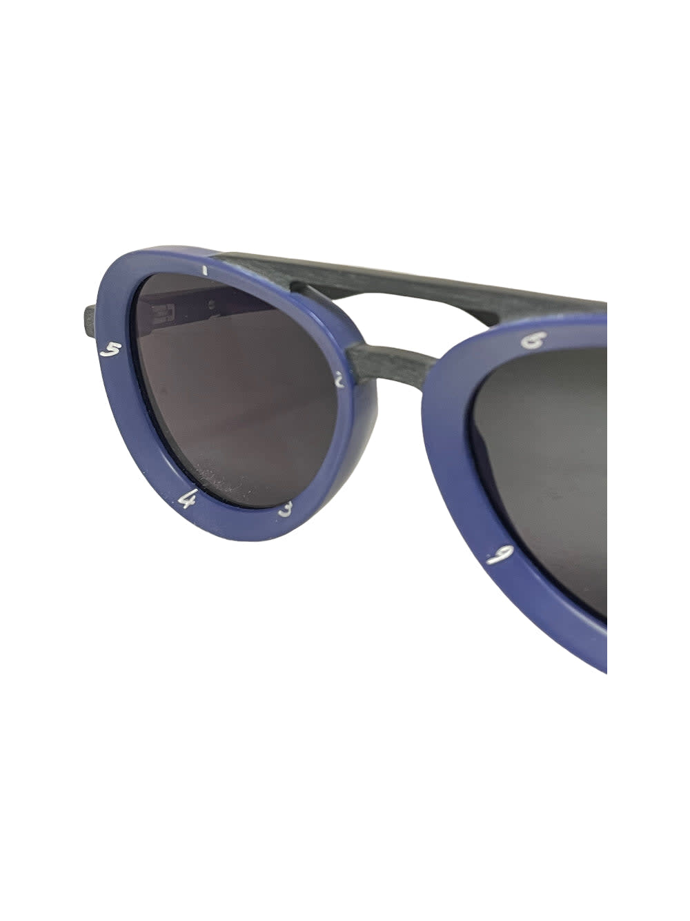 Shop Piero Massaro Pm373 - Matte Blue Sunglasses