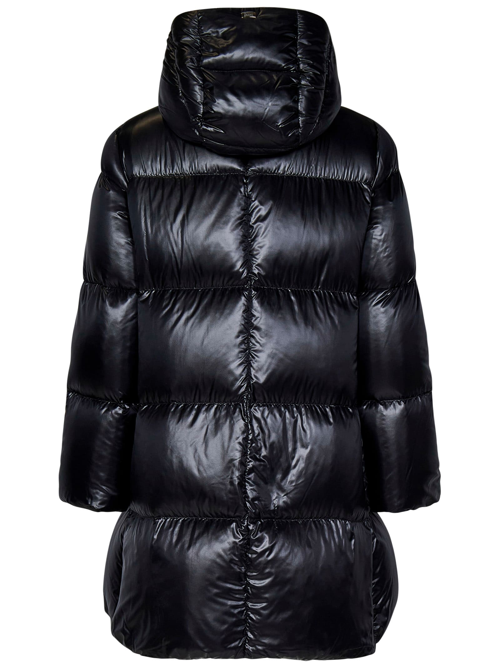 Shop Herno A-shape Down Jacket In Black