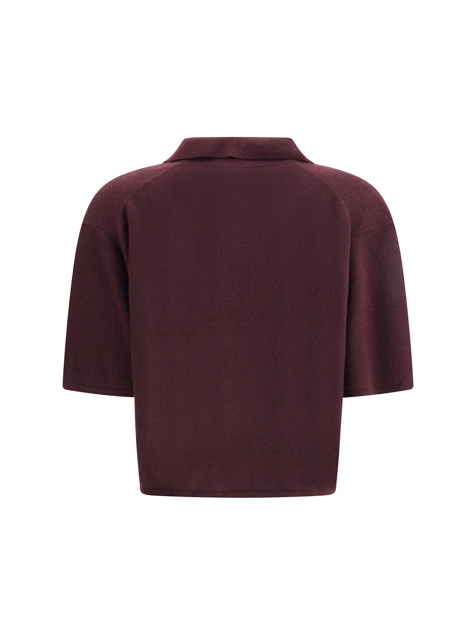 Lisa Yang Neela T-shirt Knitwear Brown In Burgundy