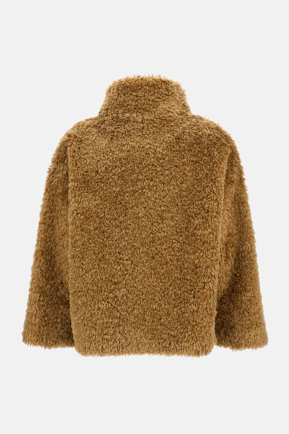 Herno Soft Faux Fur Coat In Sand