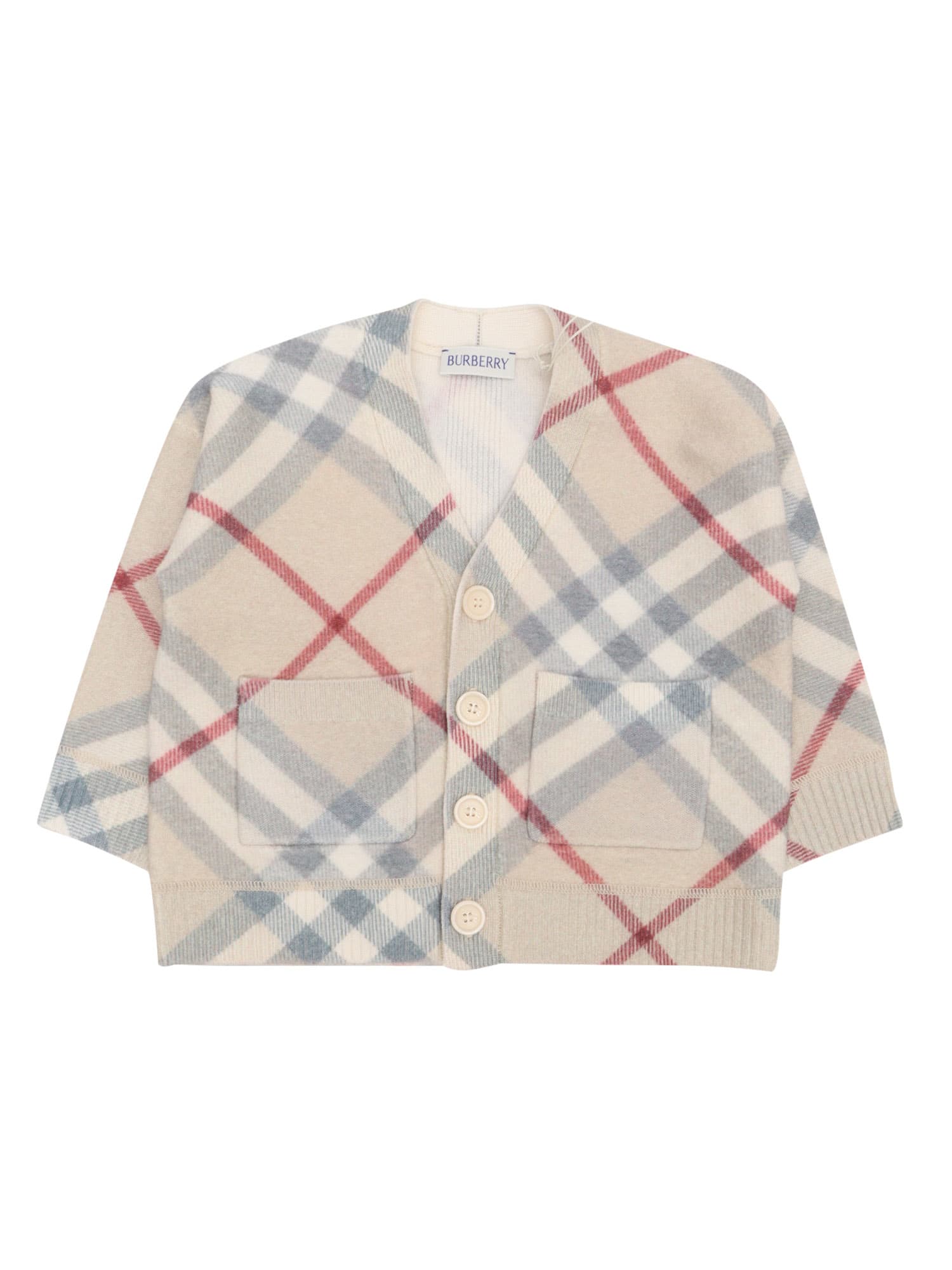 Burberry Wool Cardigan In Grey