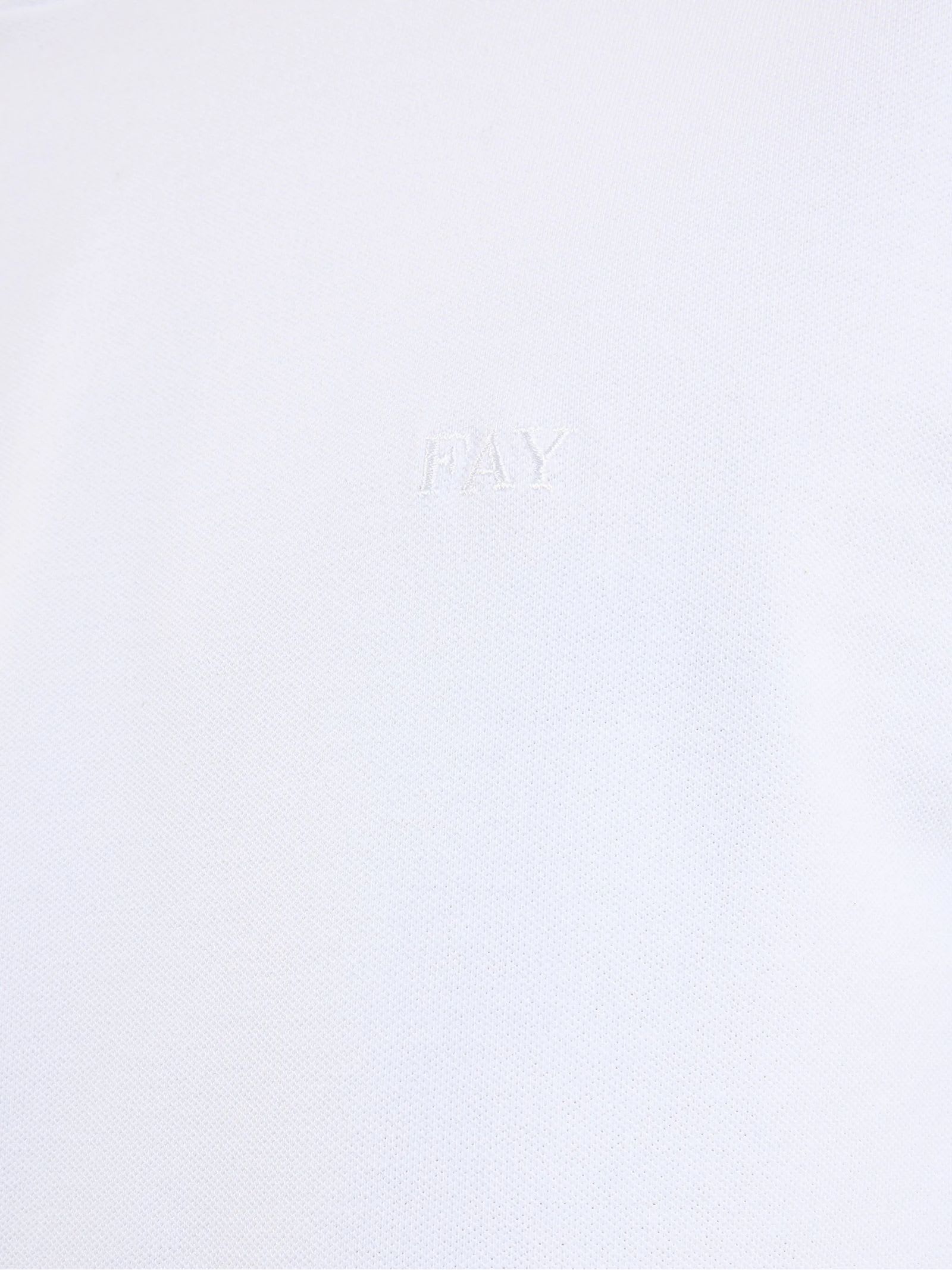 Fay Logo Crew Neck T-shirt In White