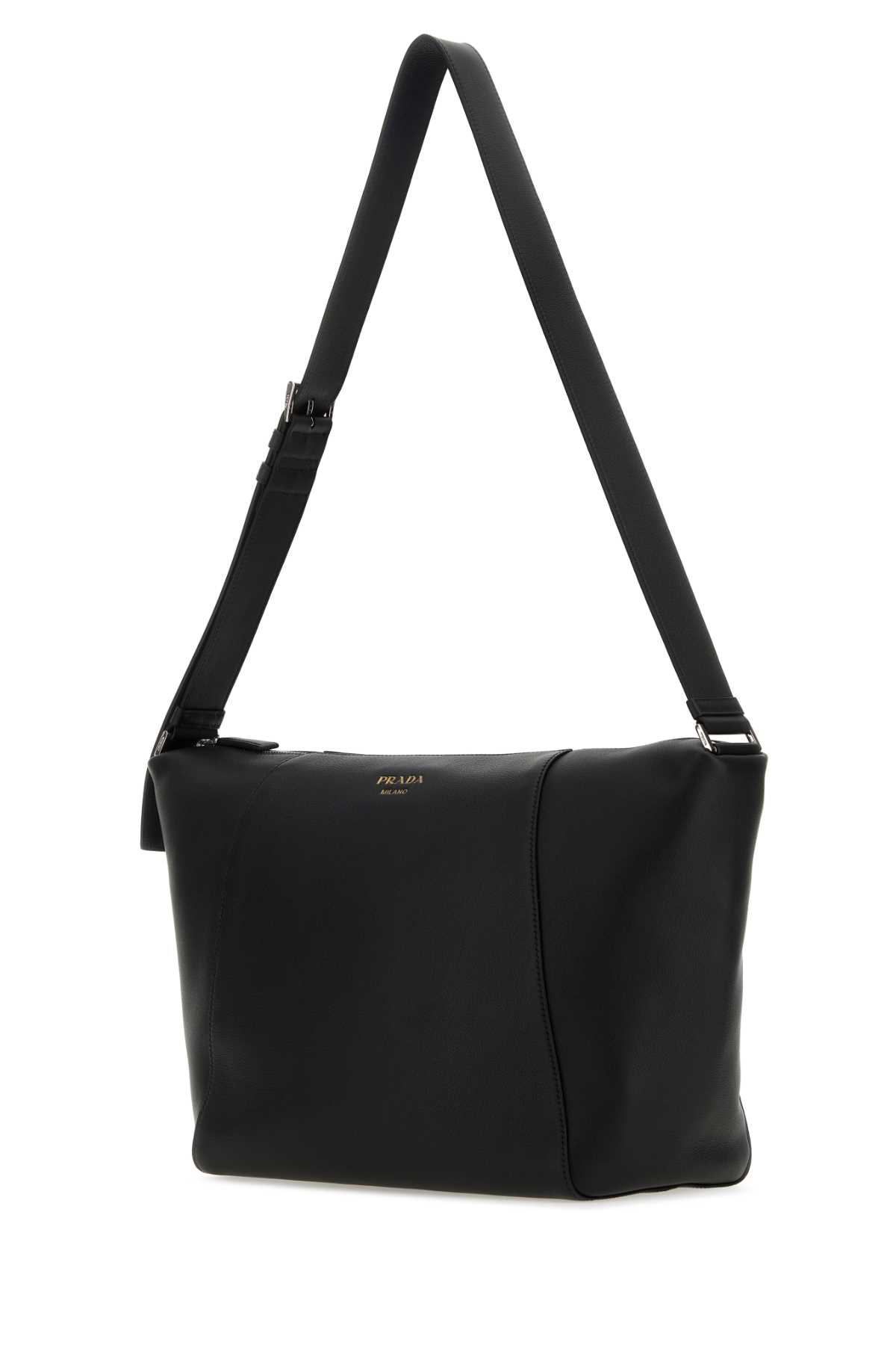 Shop Prada Black Leather Crossbody Bag In Nero