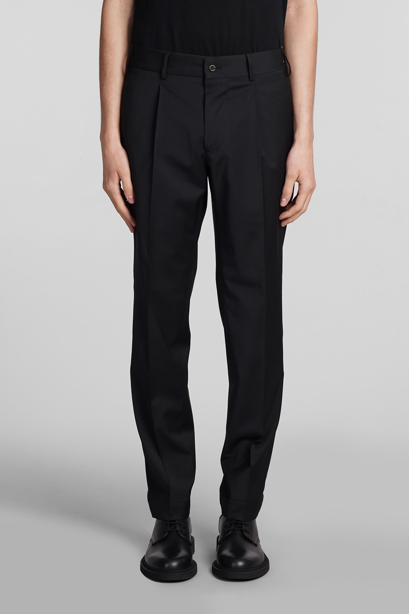 Shop Santaniello Pants In Black Polyester