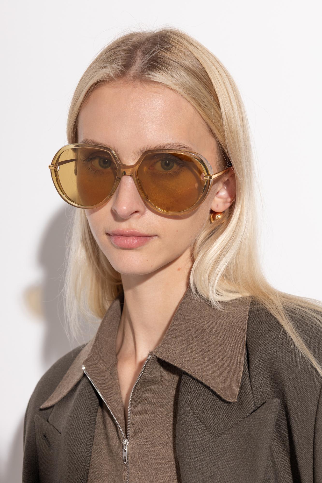 Bottega Veneta Sunglasses In Gold