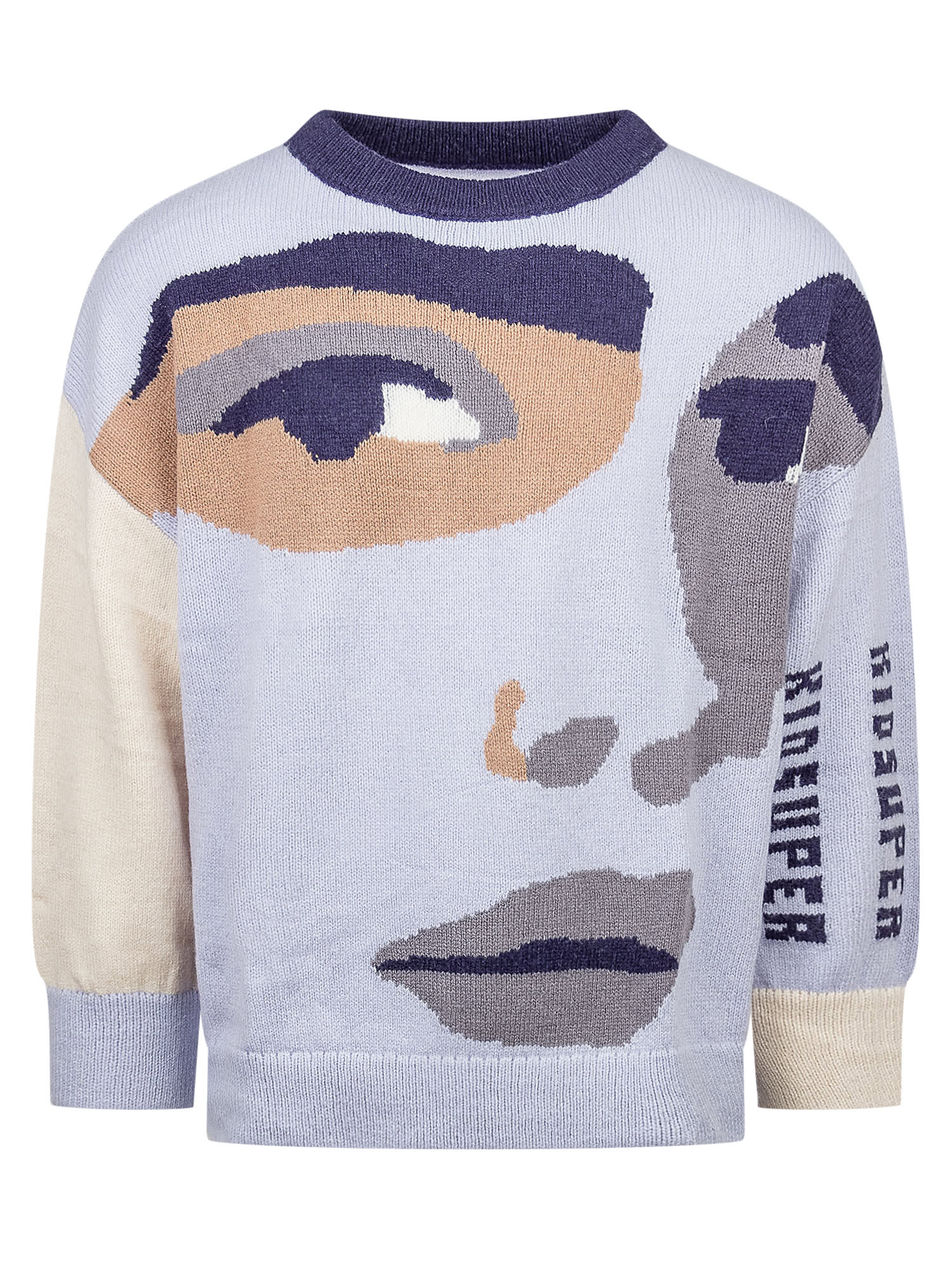 Shop Kidsuper Face Sweater In Blue