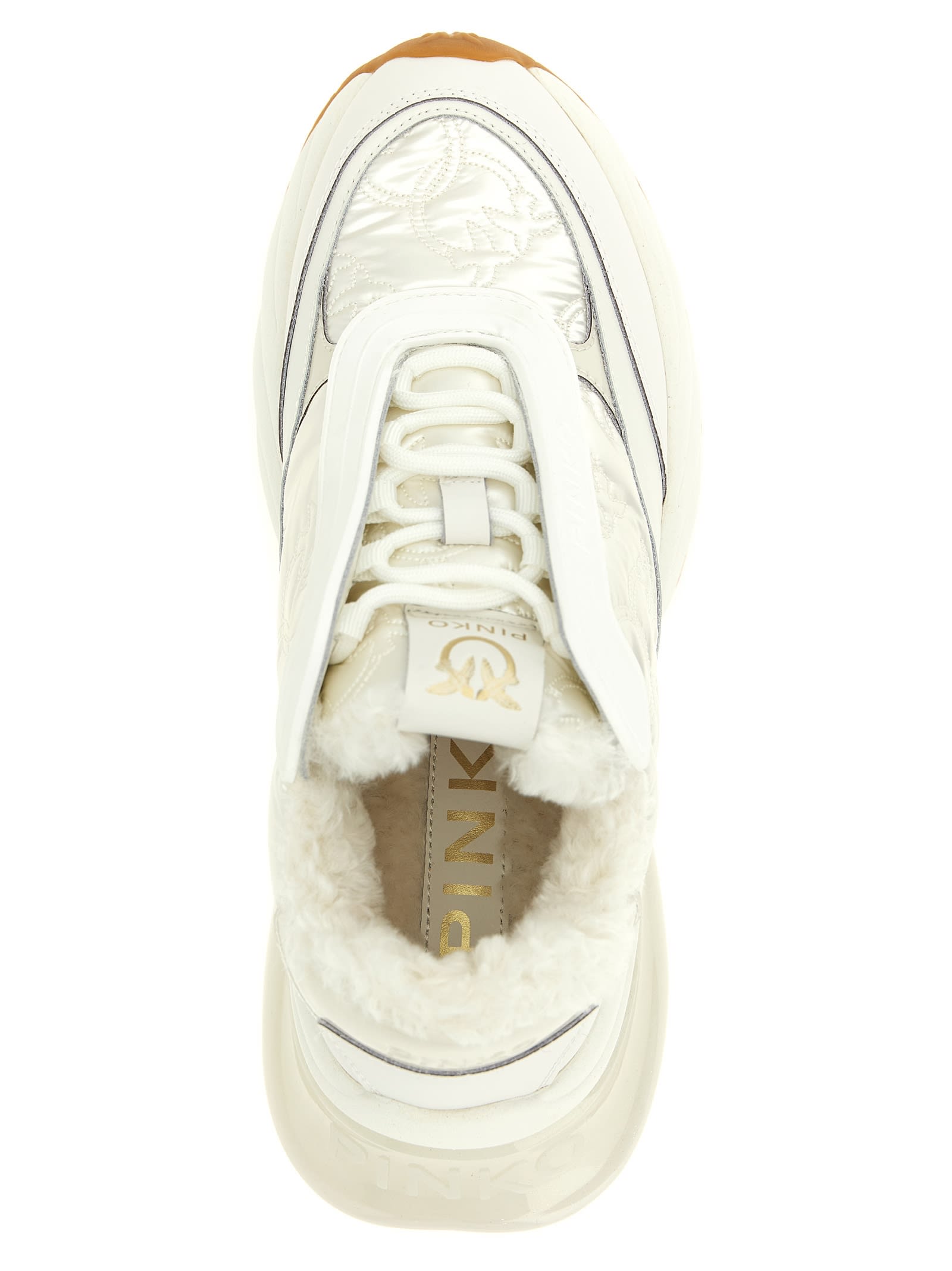 Pinko Ariel 19 Platform Sneakers In White
