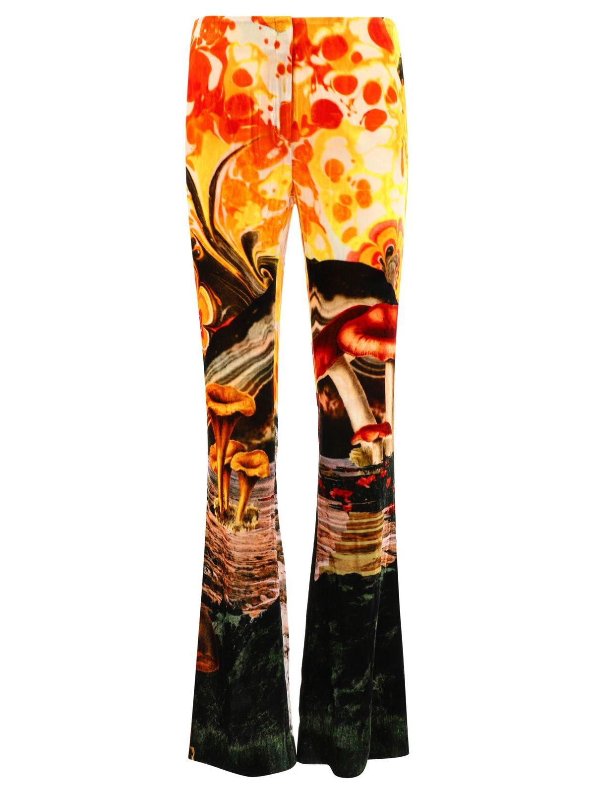 Acne Studios Graphic Printed High Waist Trousers
