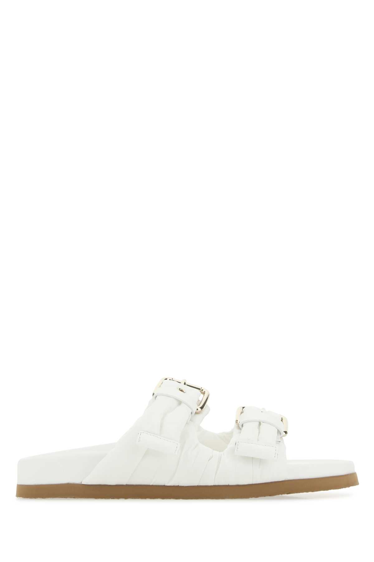 RED Valentino White Taffetas Slippers