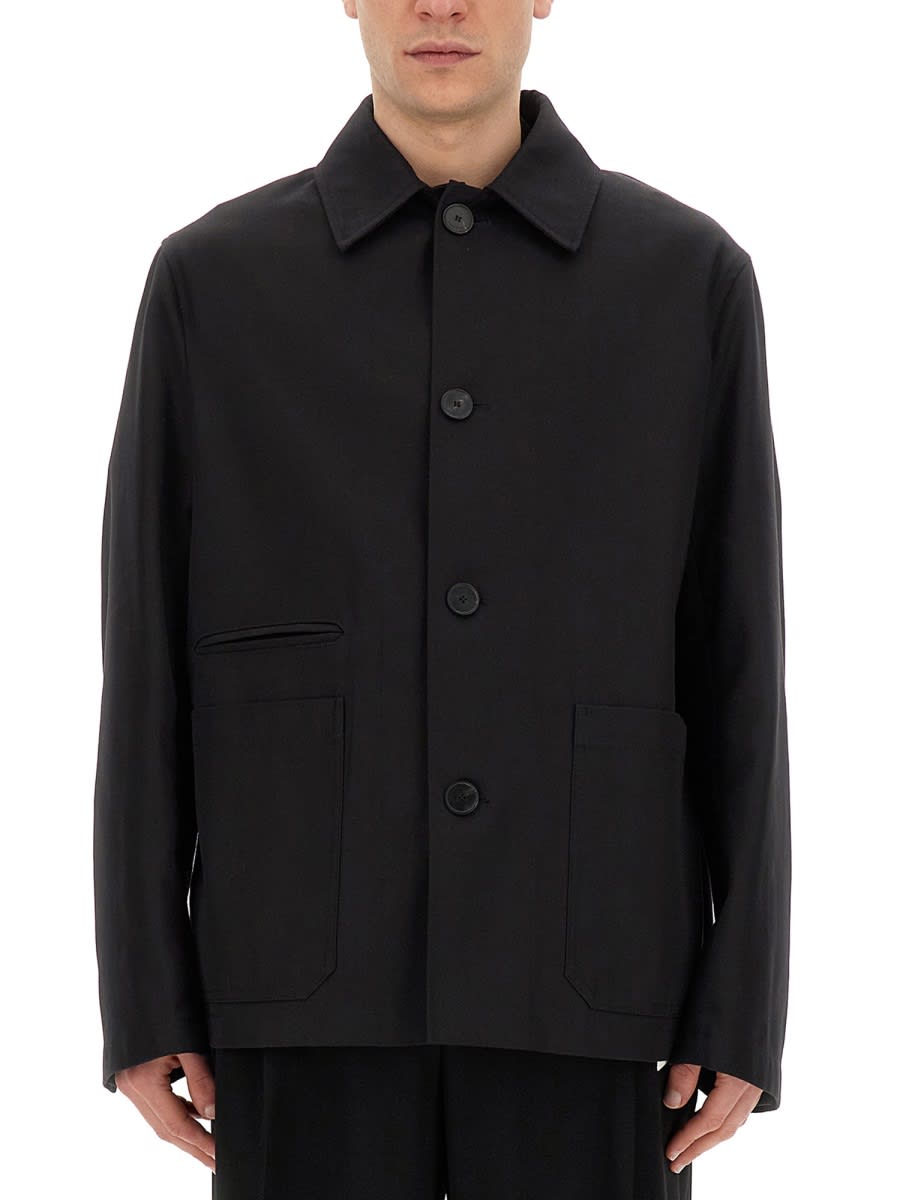 Shop Lanvin Workwear Jacket In Black