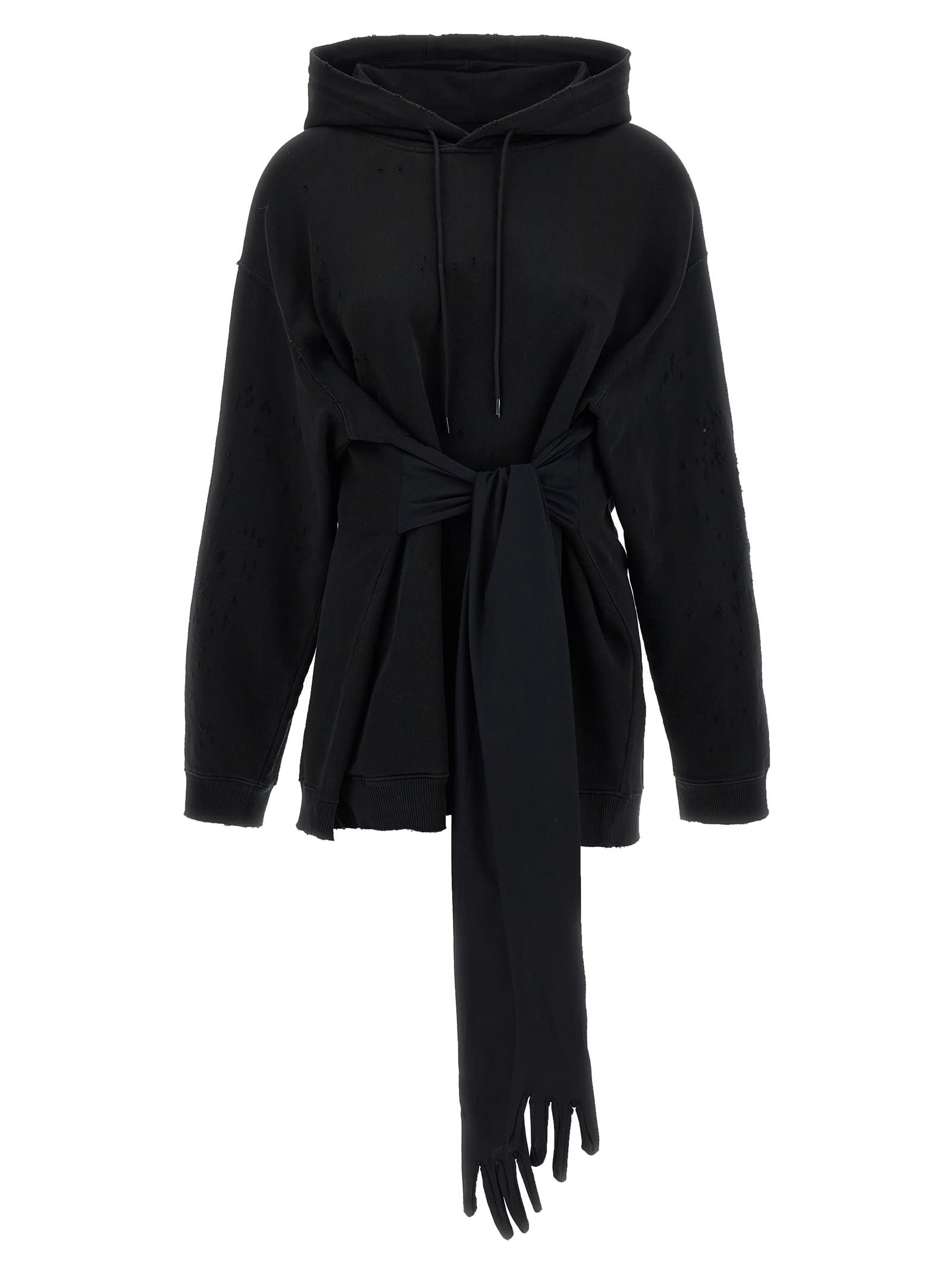 MM6 Maison Margiela Hoodie Dress With Gloves