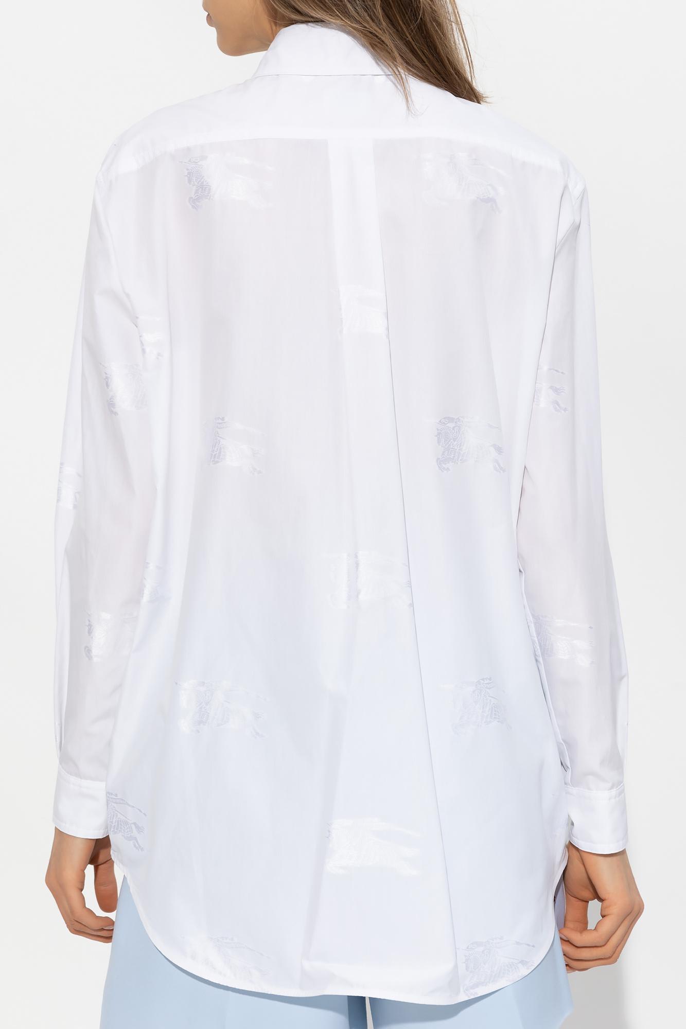 Shop Burberry Shirt With Logo In White
