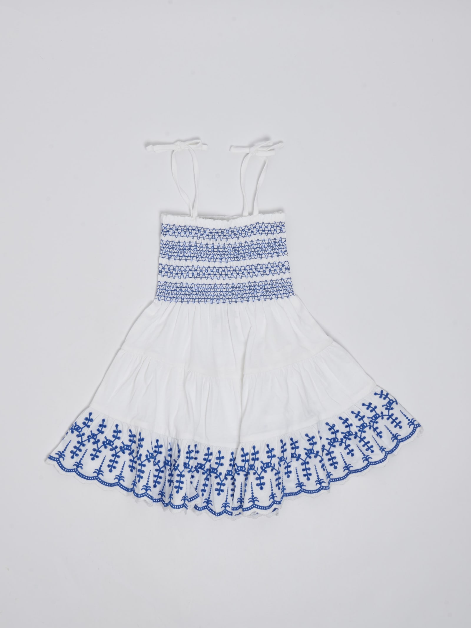 Shop Polo Ralph Lauren Dress Dress In Bianco-azzurro