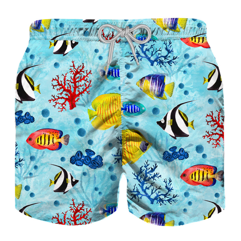MC2 Saint Barth Coral Bay Print Light Swimsuit For Boy