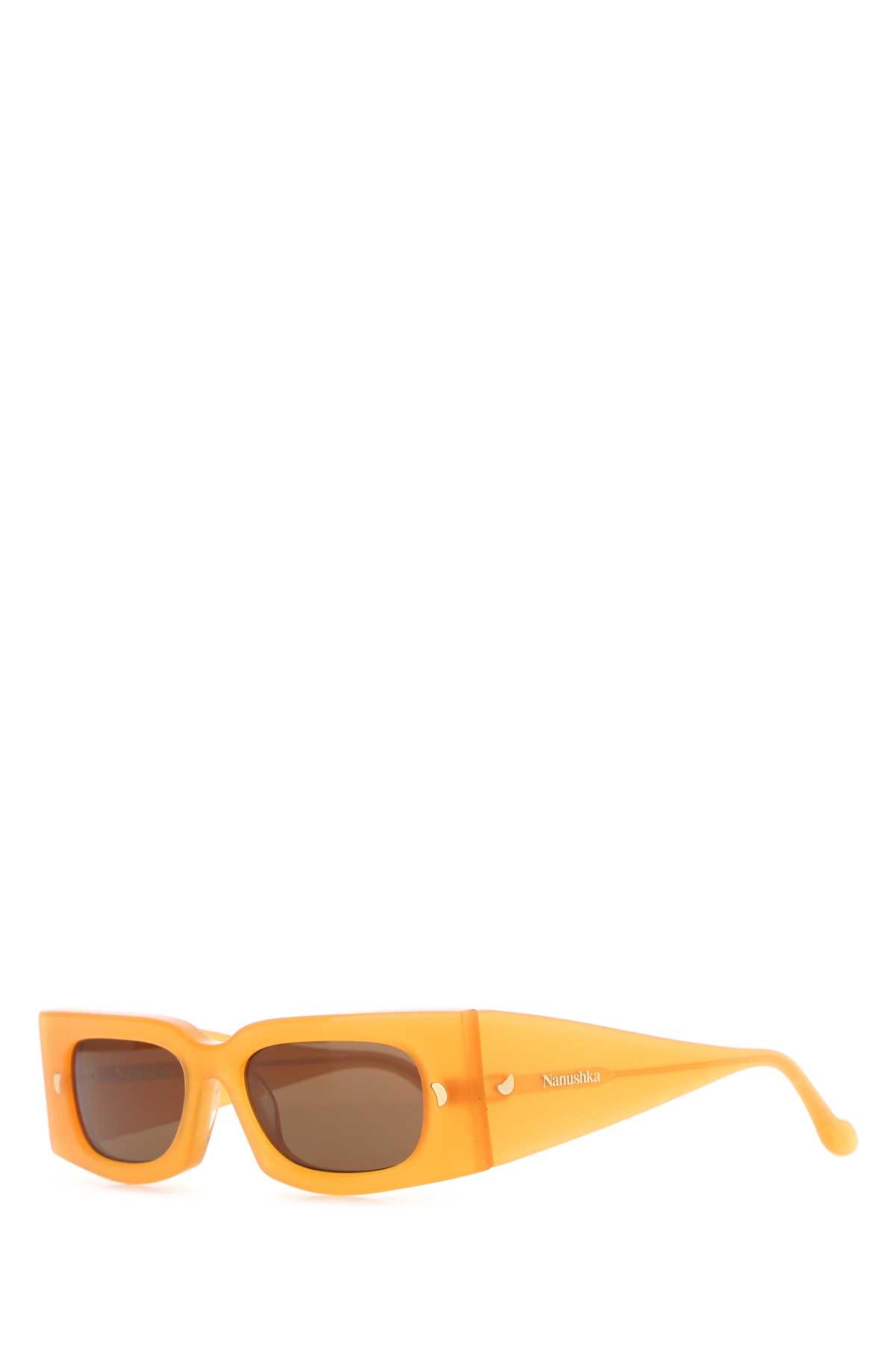 Shop Nanushka Orange Bio Acetate Fenna Sunglasses