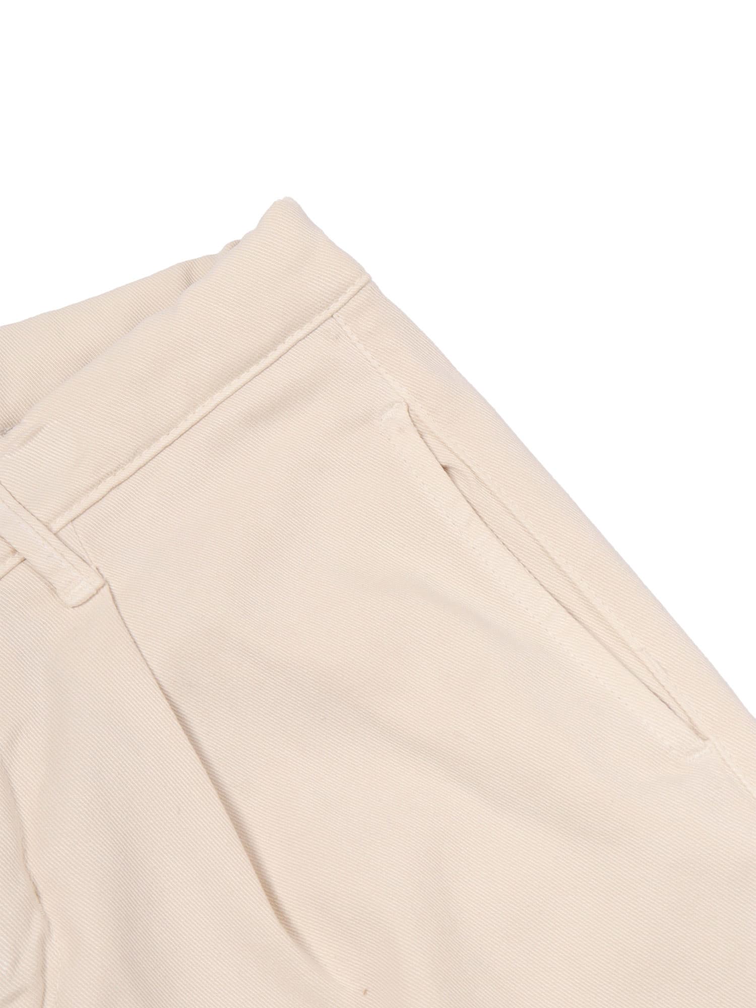Paolo Pecora Oversize Fit Chino Pants In White