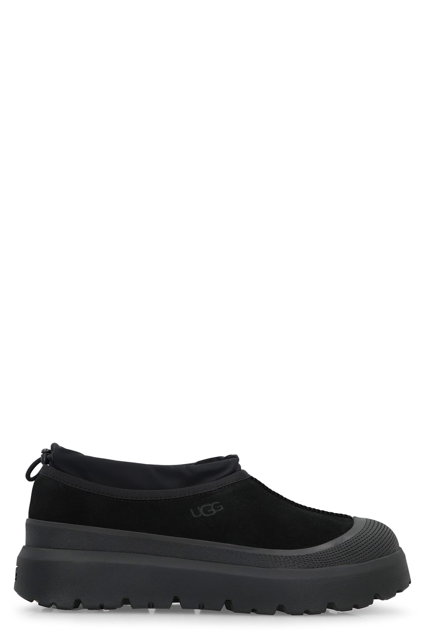 Ugg Black Suede And Rubber Tasman Weather Hybrid Slip-ons In Black