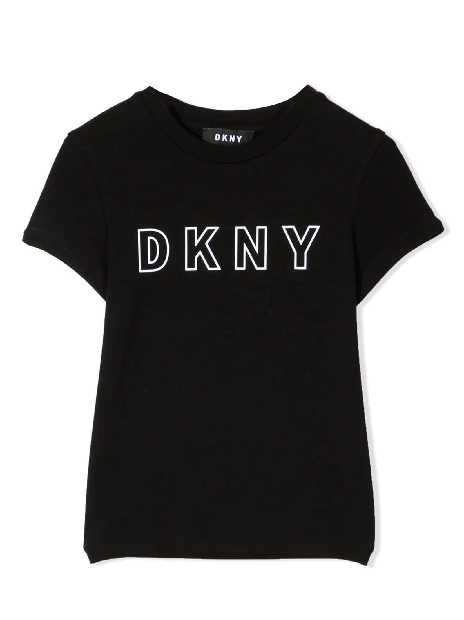 DKNY Black Cotton T-shirt