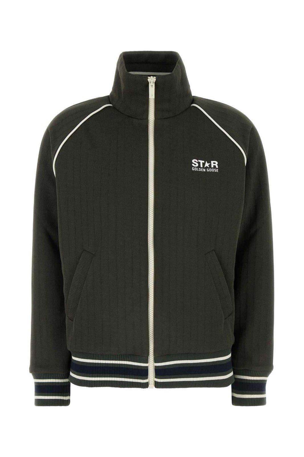 Logo Printed Zip-up Sweatshirt