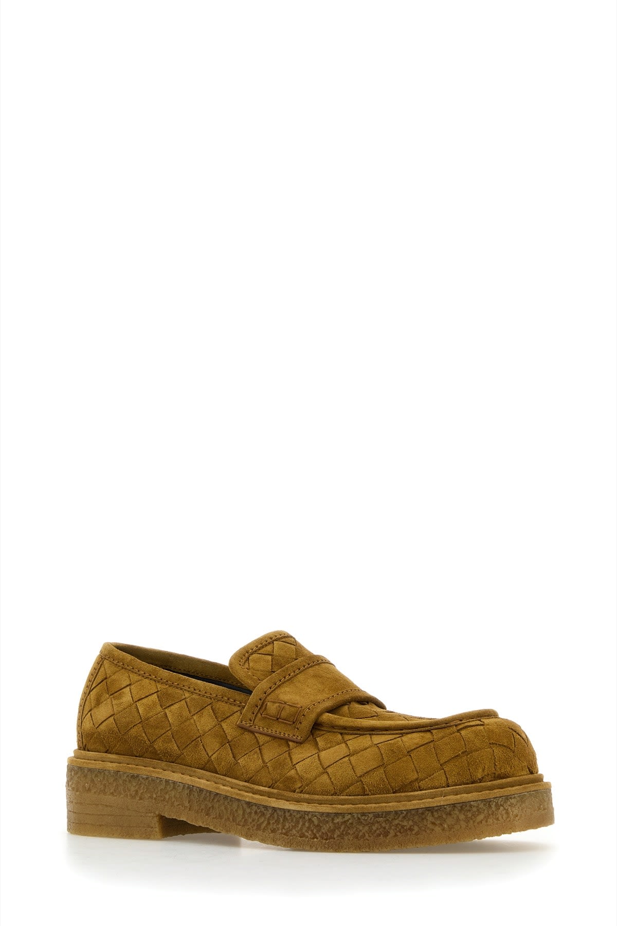 Shop Bottega Veneta Loafer Intreccio In Cork