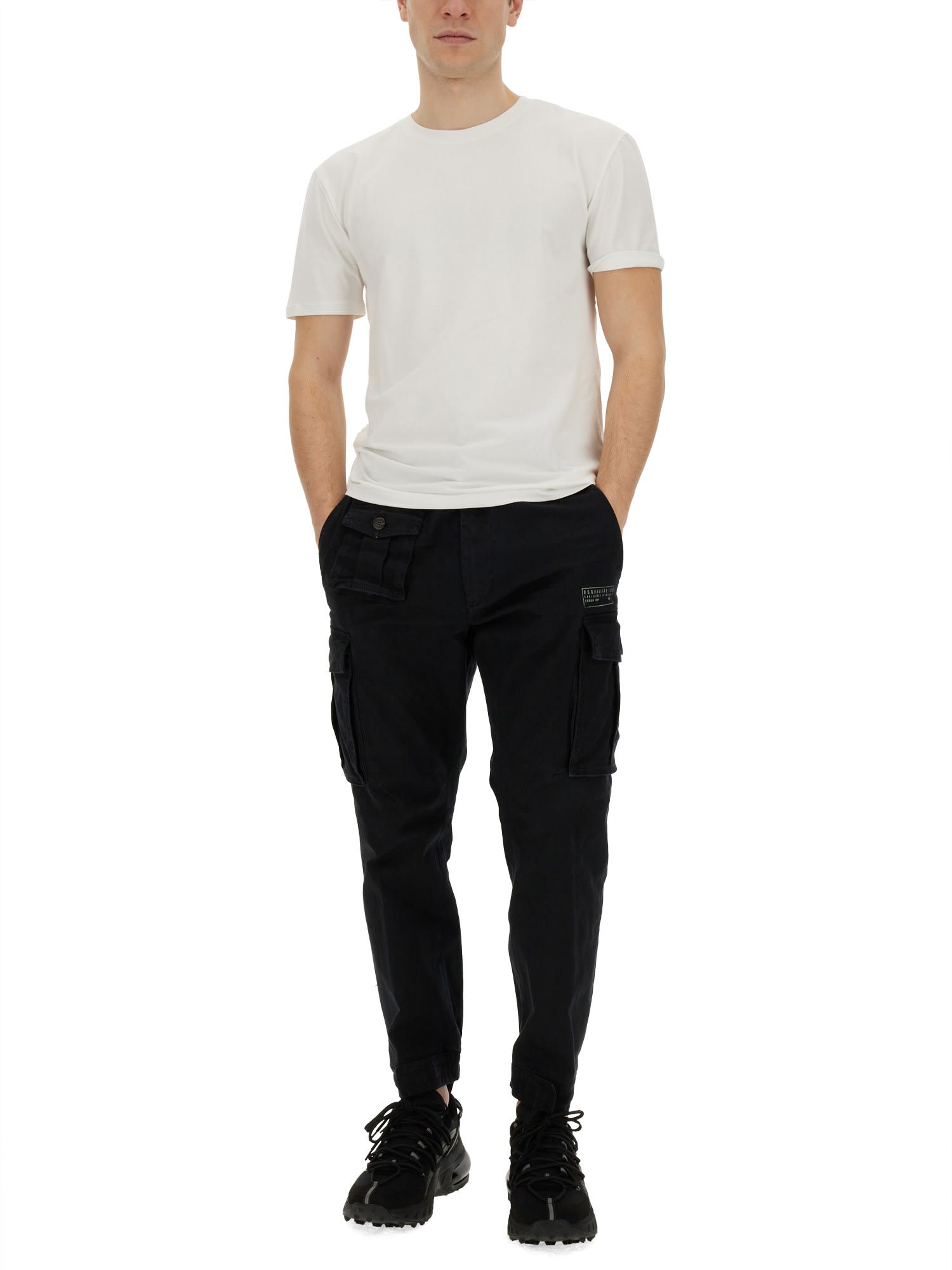 Shop Dsquared2 Cargo Pants In Black