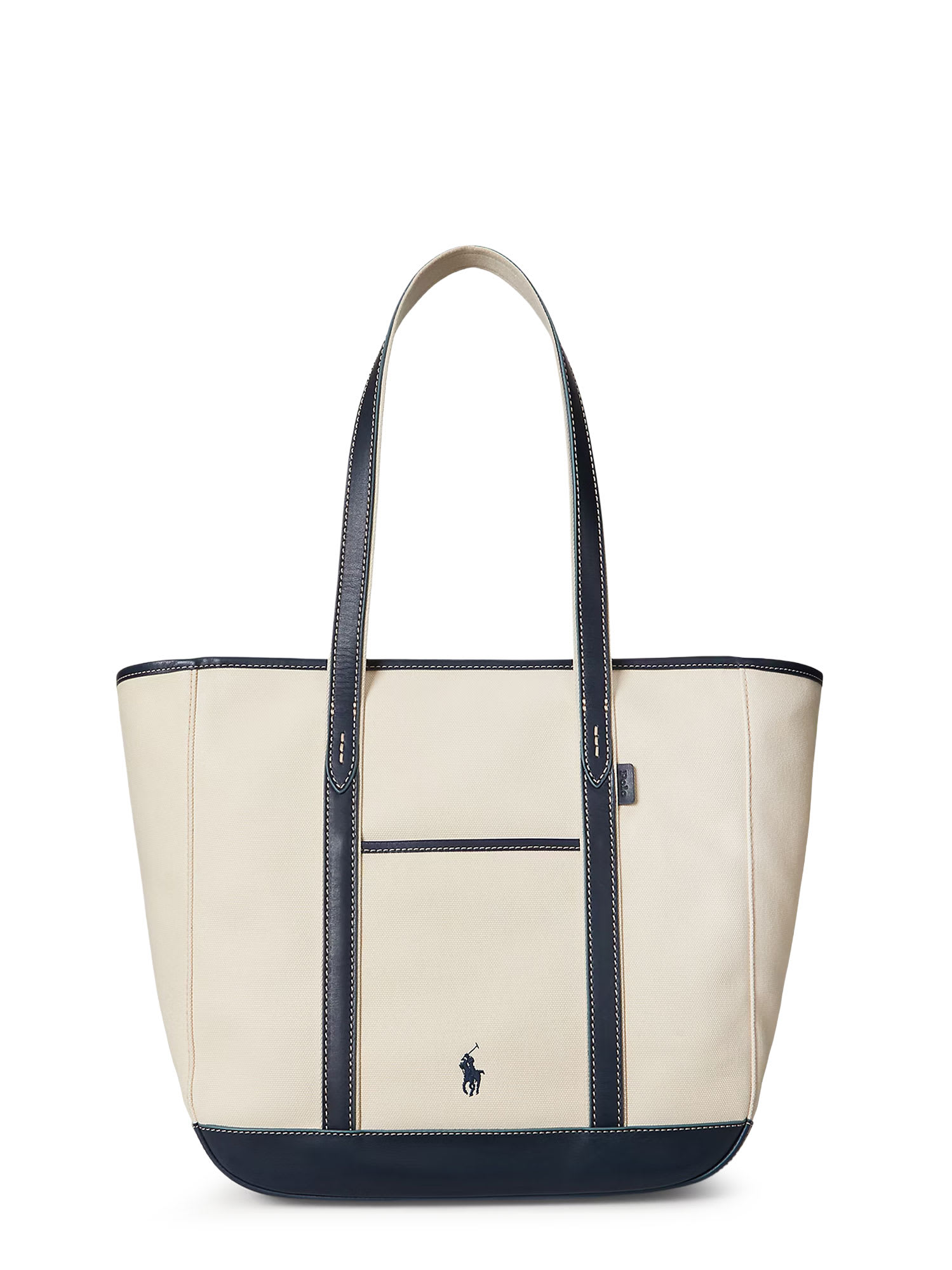 Polo Ralph Lauren Canvas Shoulder Bag With Leather Profiles