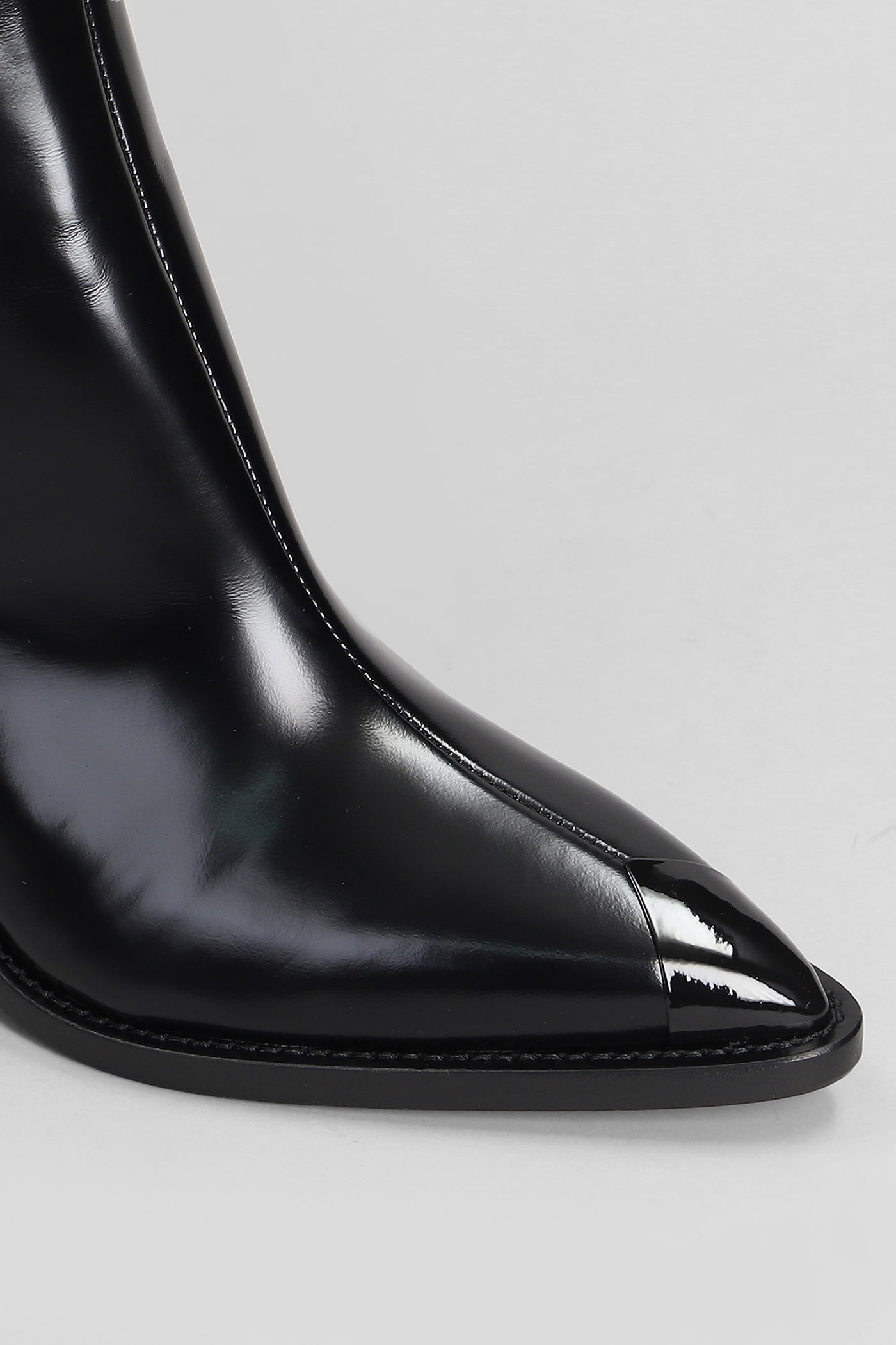 Shop Iro Mazola High Heels Ankle Boots In Black Leather