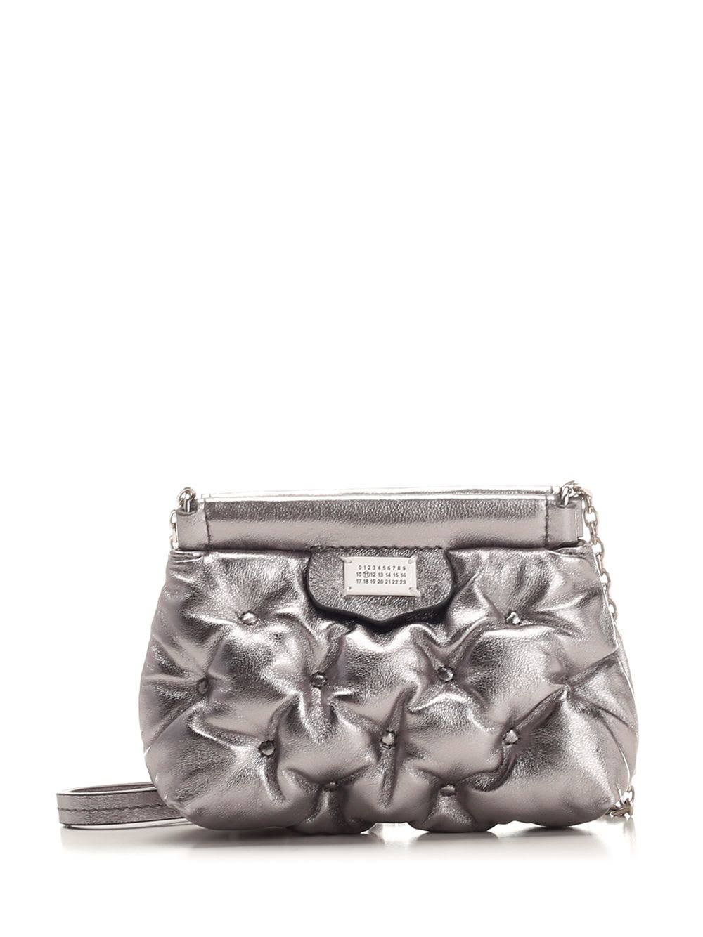 Shop Maison Margiela Glam Slam Baby Shoulder Bag In Silver