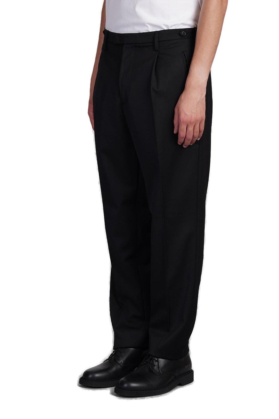 Shop Barena Venezia Masco Straight-leg Trousers In Black