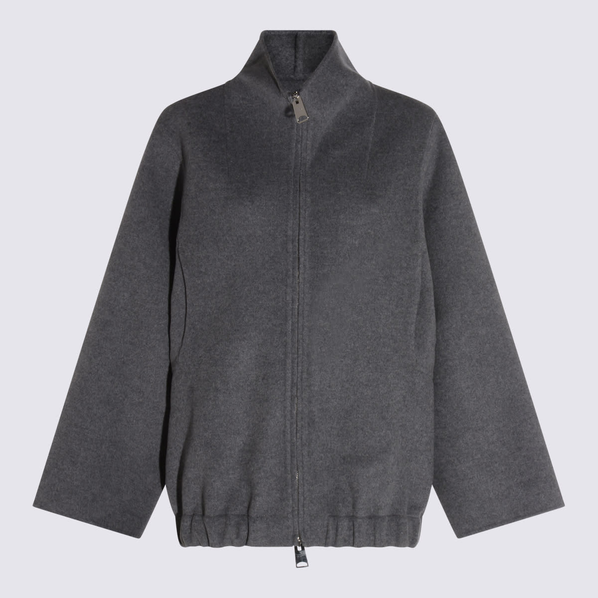 Khaite Grey Wool Coat In Gray
