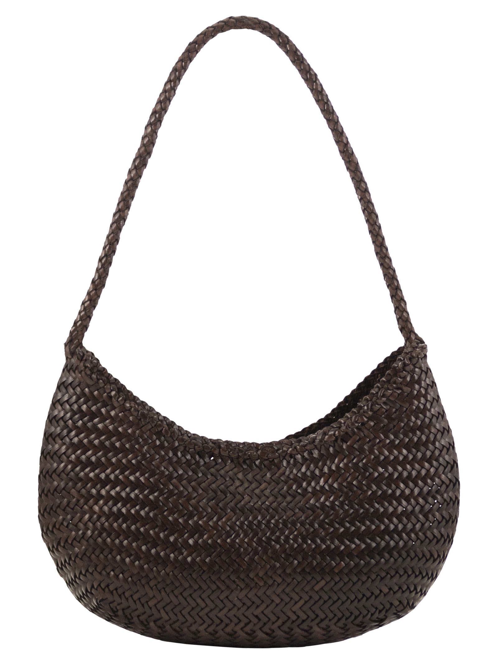 Dragon Diffusion Nova Luna 3mm Mini Moon Shape Hobo 27x18x4 Cm Shoulder Bags Brown In Brown