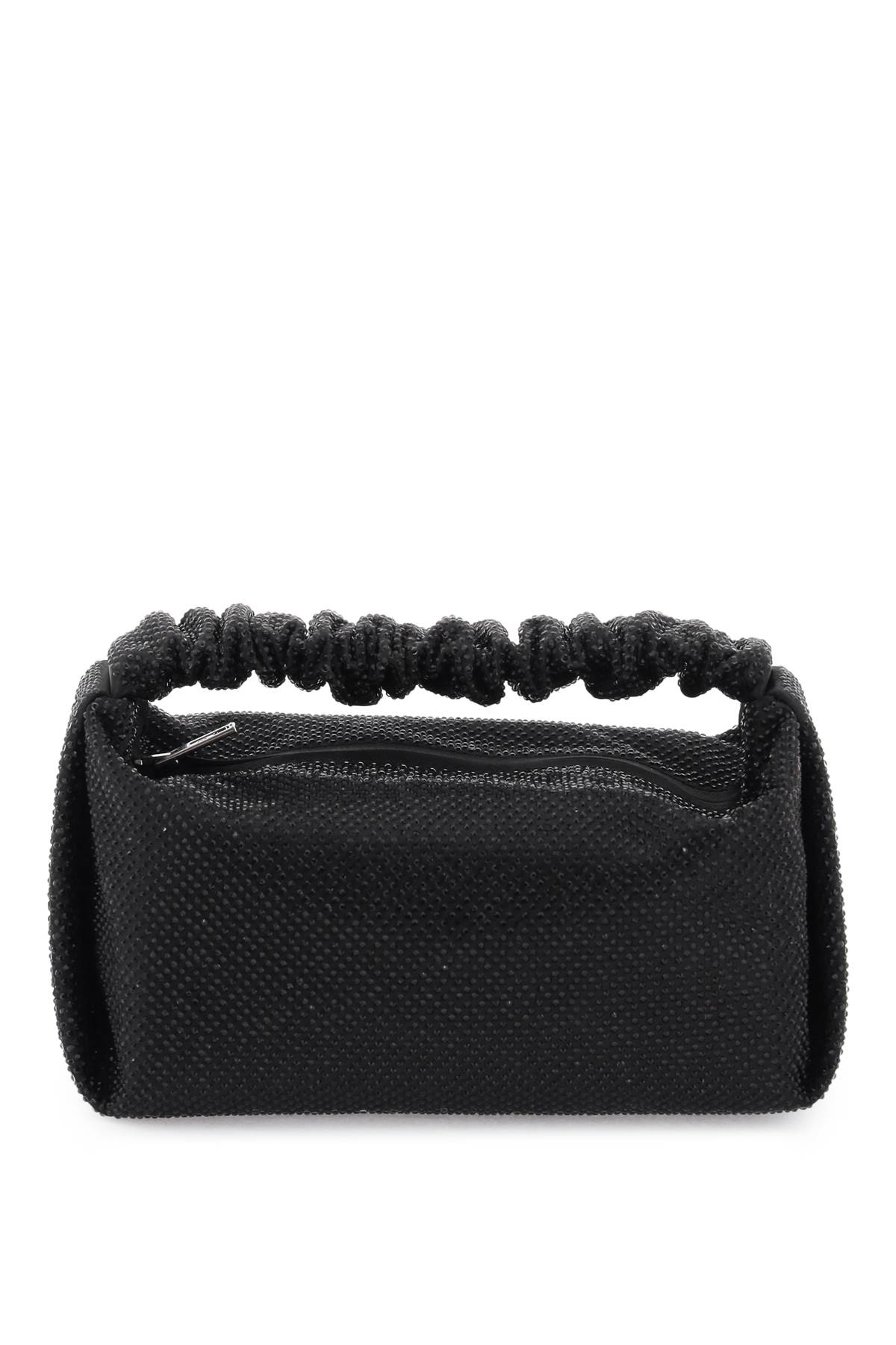 Shop Alexander Wang Scrunchie Mini Bag With Crystals In Black (black)