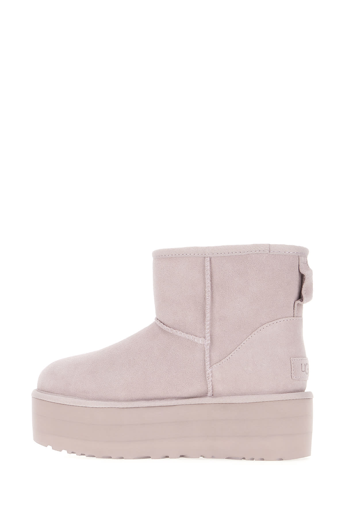 UGG LILAC SUEDE CLASSIC MINI ANKLE BOOTS 