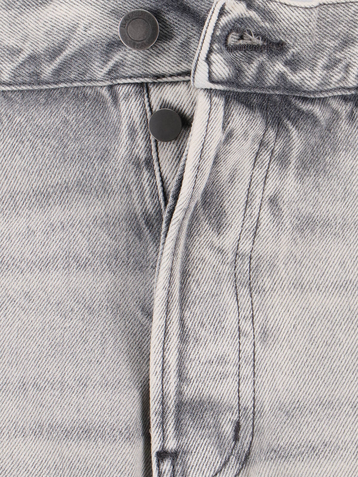 Haikure Straight Leg Five-pocket Trousers Rivet Accents In Gray