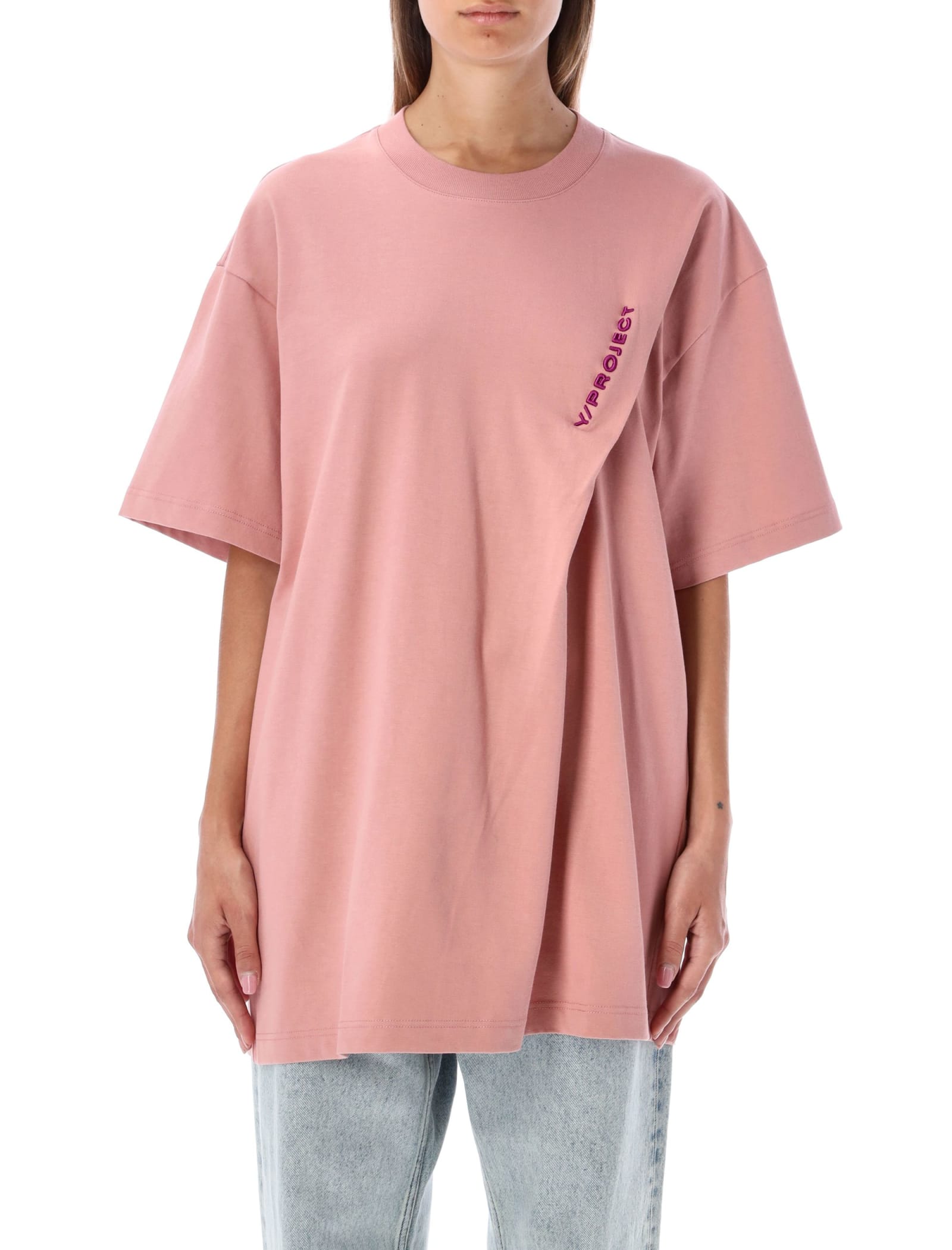 Y/PROJECT PINCHED LOGO T-SHIRT