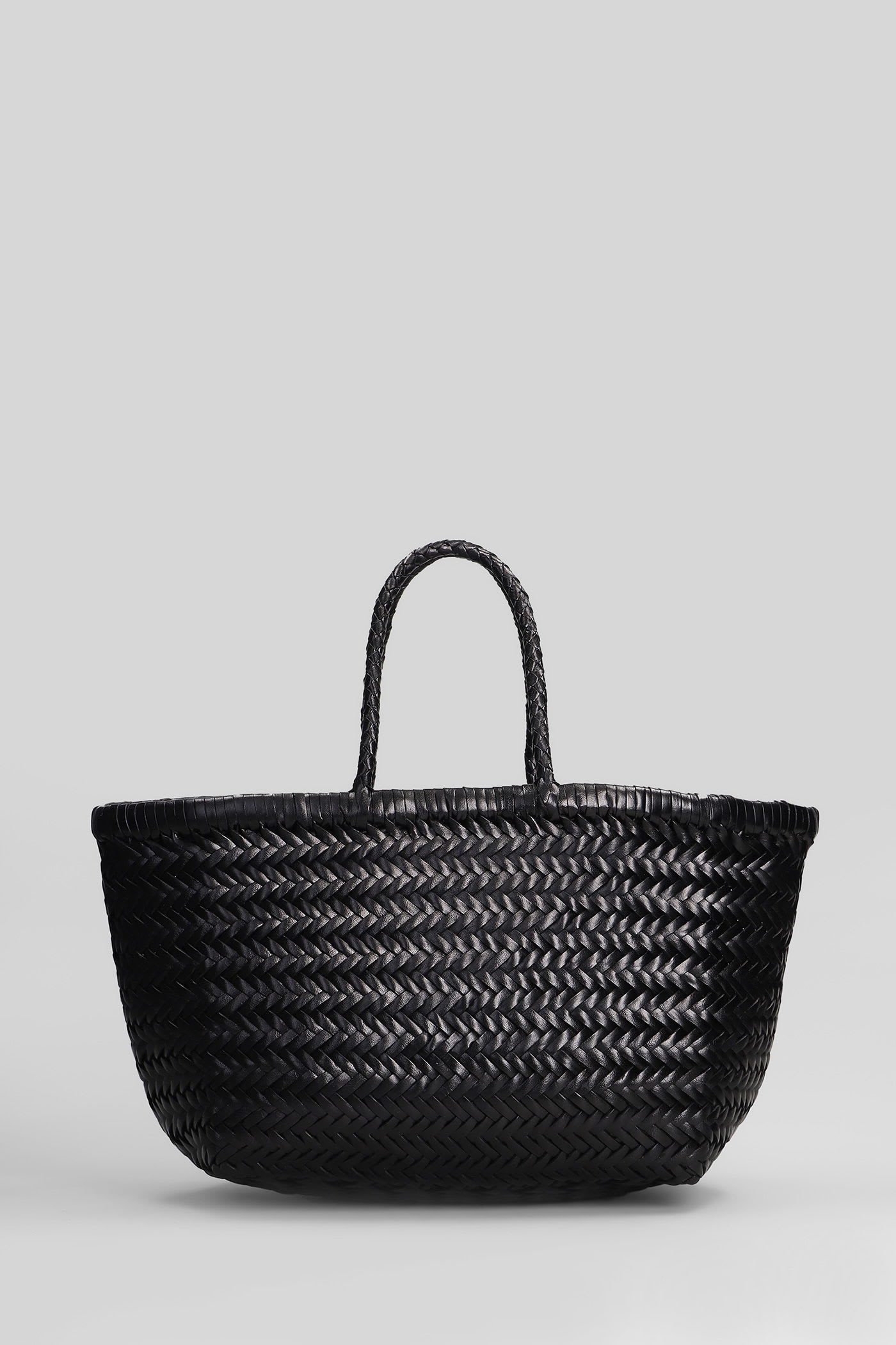 Dragon Diffusion Bamboo 3 Jump Small Tote In Black Leather In Black