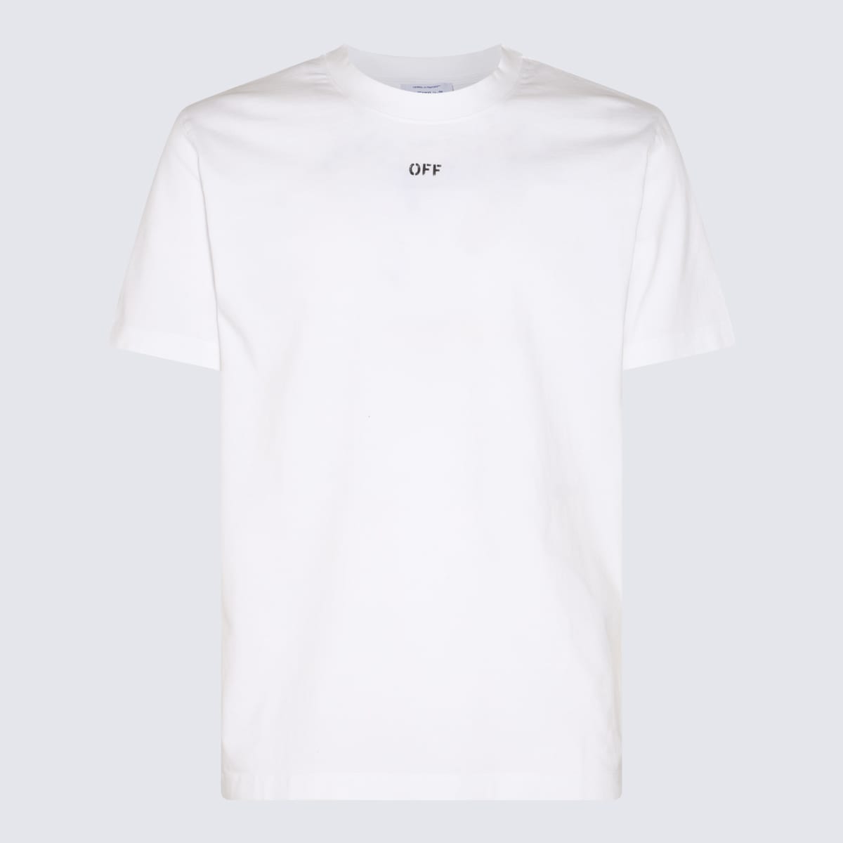 Shop Off-white White And Black Cotton Logo T-shirt