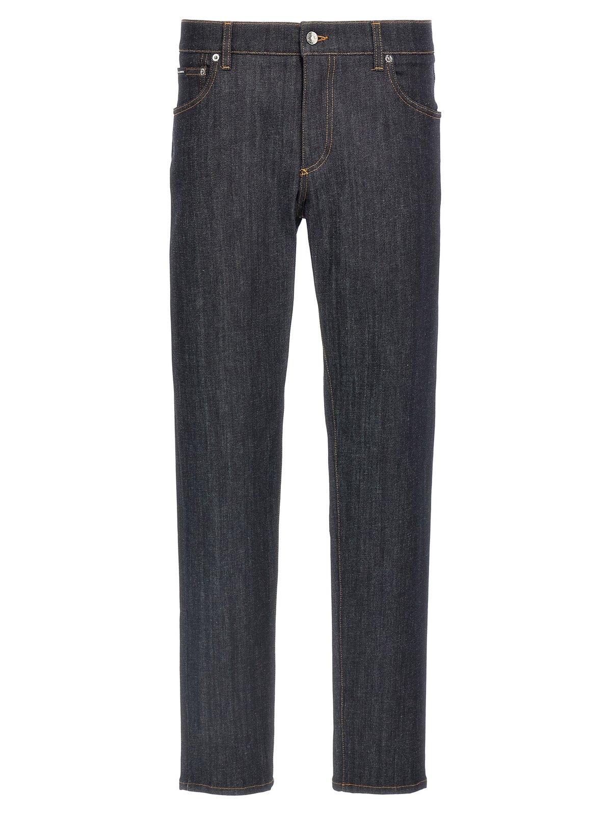 Shop Dolce & Gabbana Slim Fit Jeans In Variante Abbinata