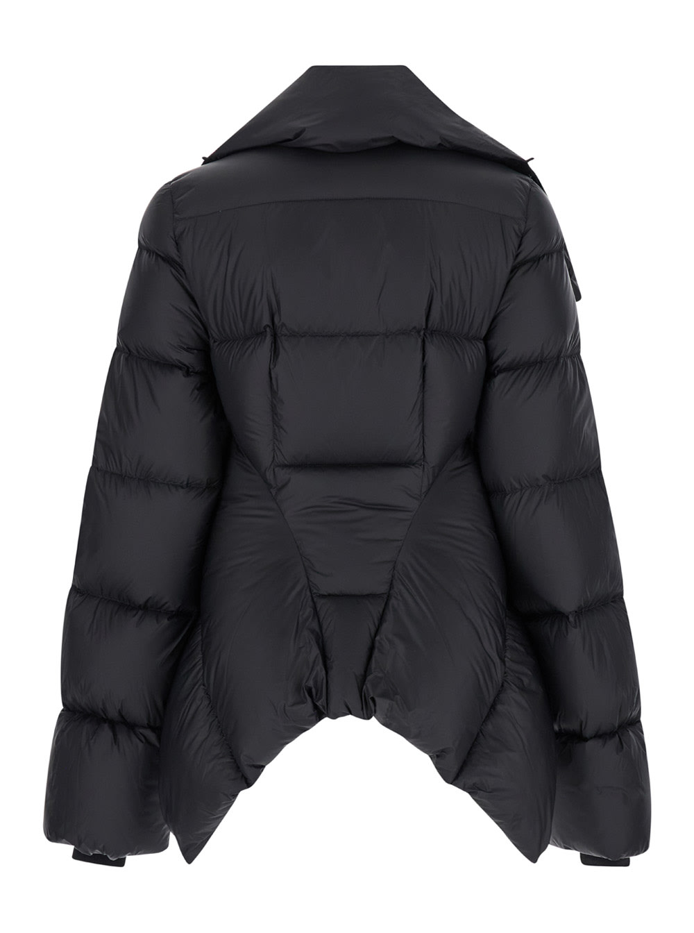 Shop Rick Owens Naska Oversized Double-breasted Down Jacket In Nylon Woman In Black