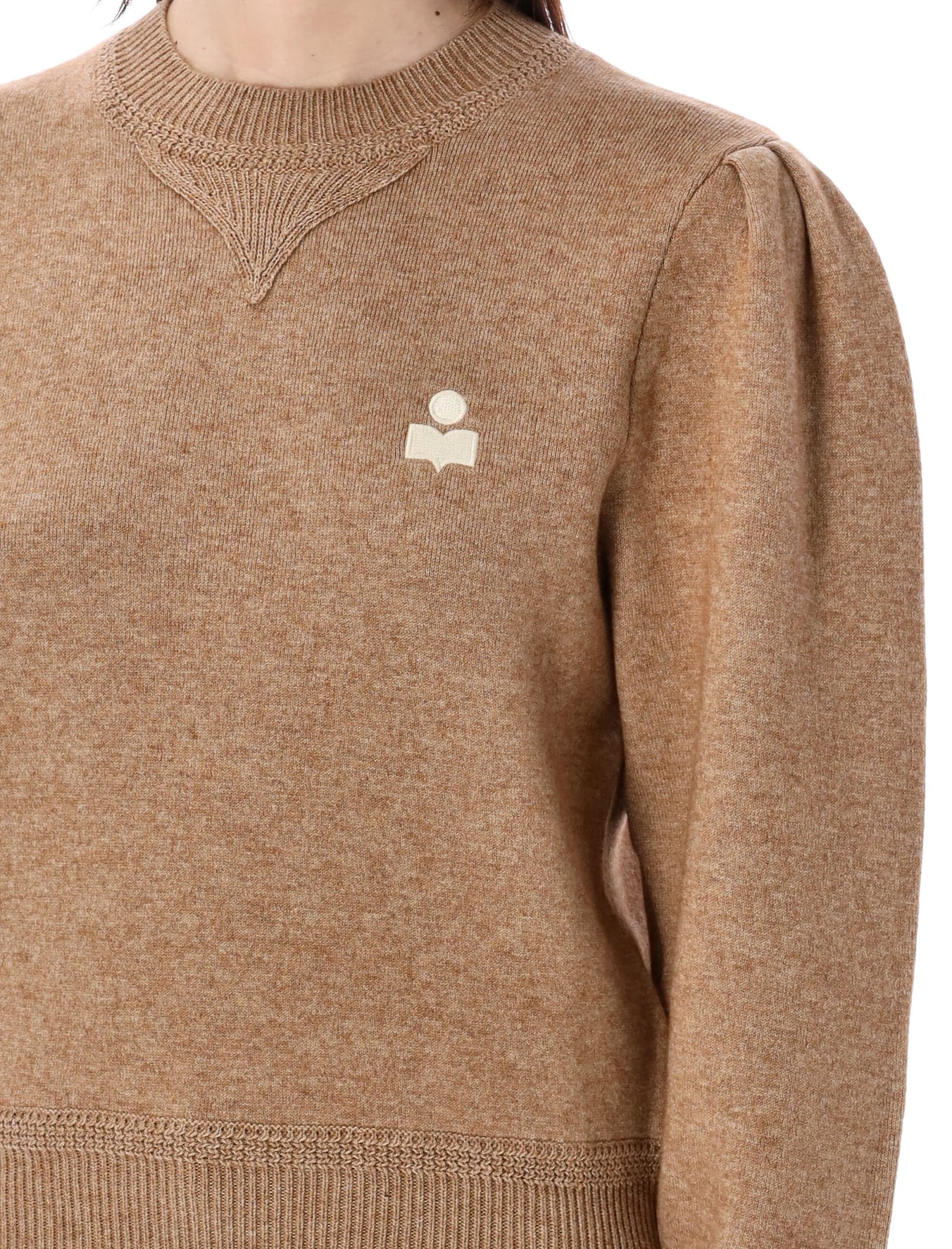 Isabel Marant Étoile Isabel Marant Etoile Camel Stretch Cotton Blend Kelaya Sweater In Brown