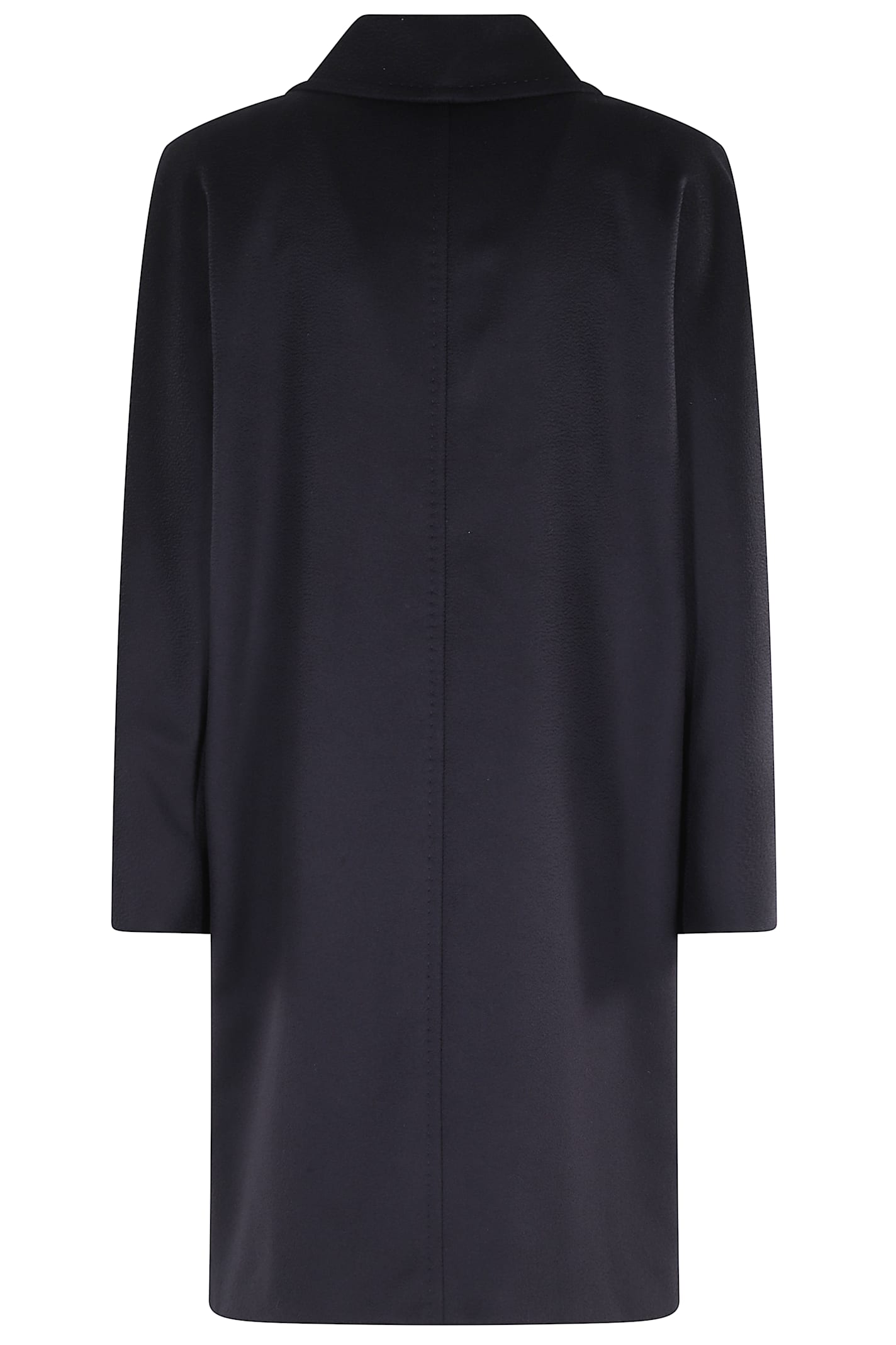 Max Mara Long Sleeve Coat In Blue