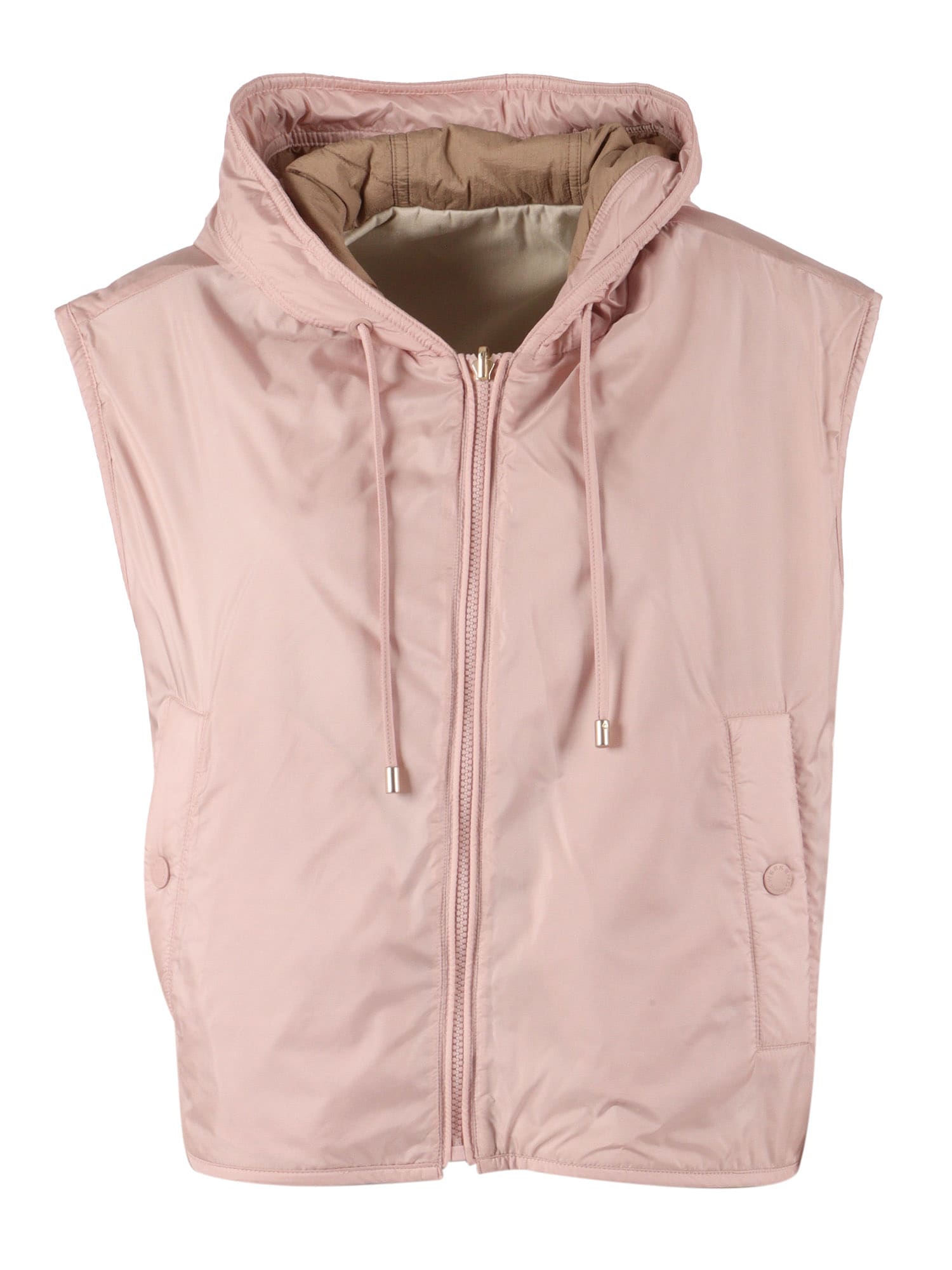 Weekend Max Mara Padded Waistcoat In Pink