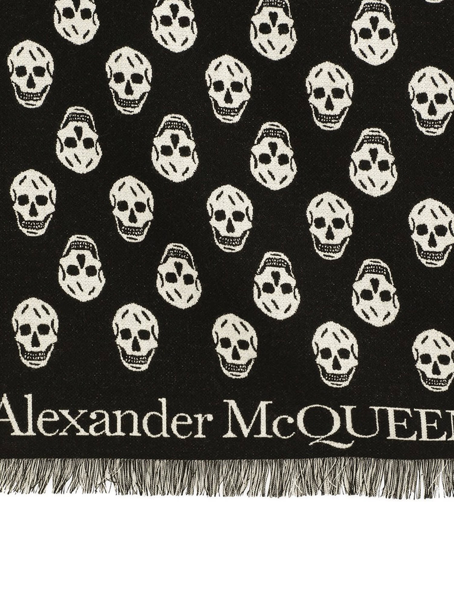 Shop Alexander Mcqueen Scarf In Black