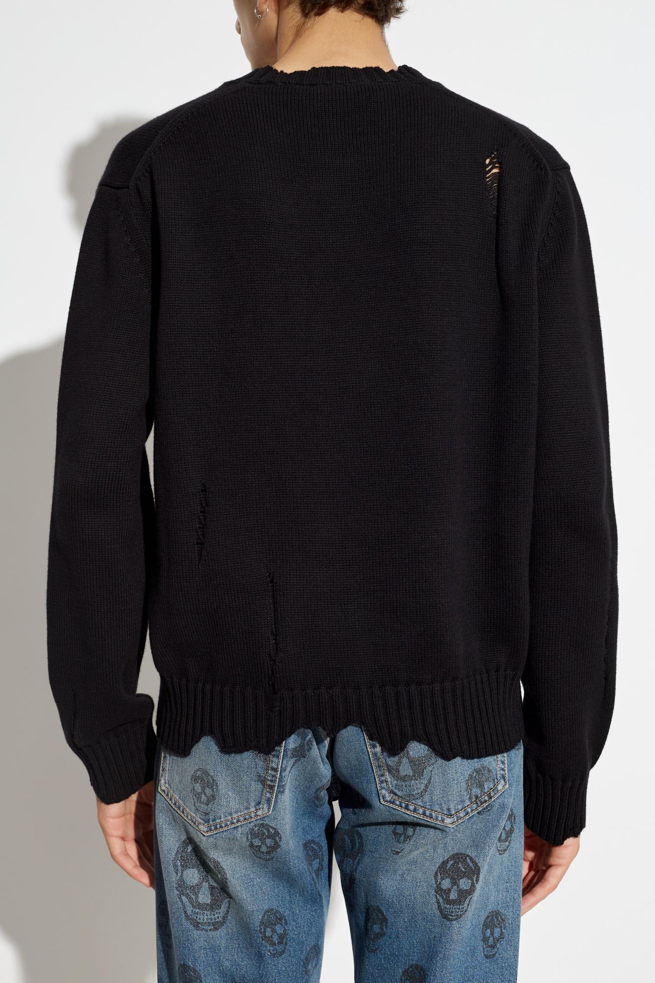 Shop Alexander Mcqueen Sweater With Logo In Black