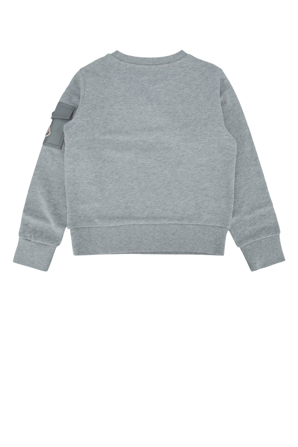 Moncler Sweatshirt With Logo In Gray