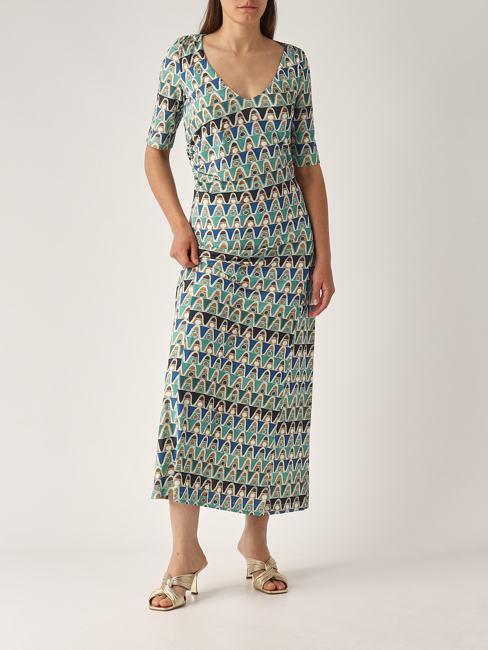Maliparmi Viscosa Dress In Green