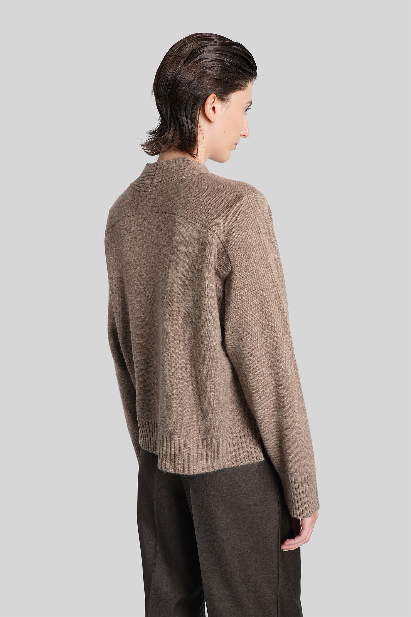 Loulou Studio Kaia Lds Cardigan In Taupe Cashmere In Brown